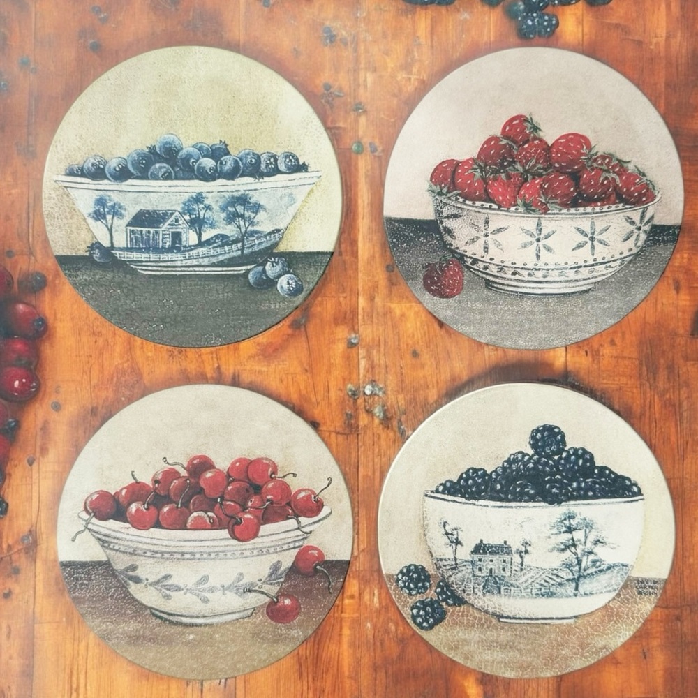 Coaster Stone Set of 4 Farmhouse Berry Bowls | NEW